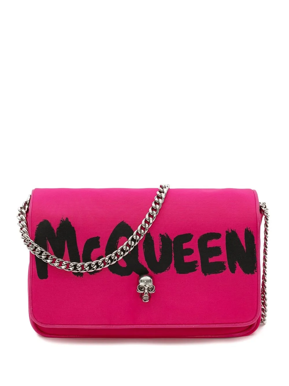 

Alexander McQueen graffiti-logo shoulder bag - Pink