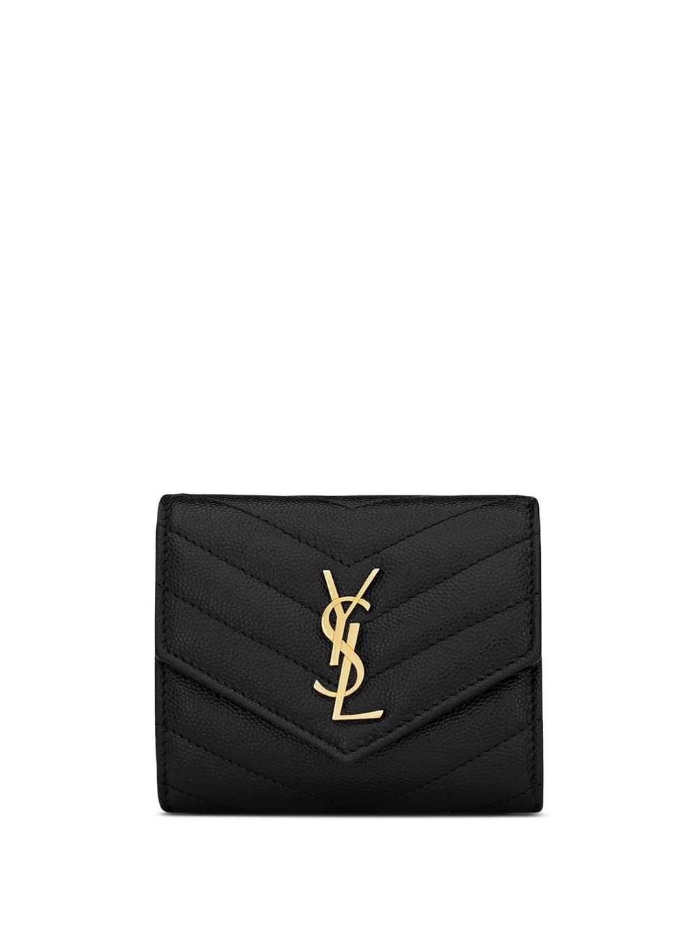 Saint Laurent Logo Lettering Wallet In Schwarz