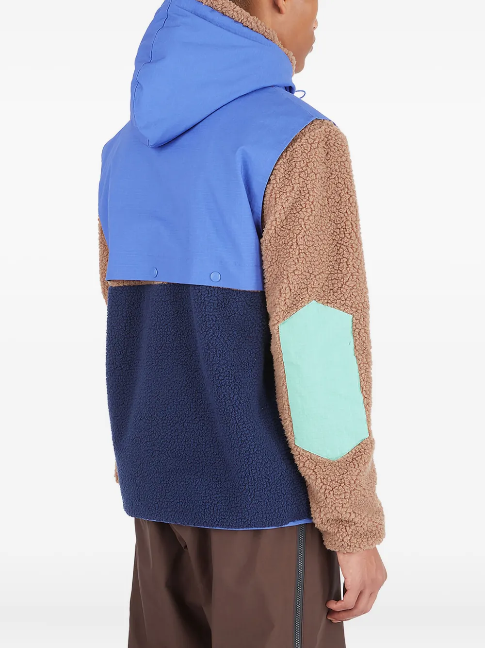 Fila hooded fleece panelled hoodie Blauw