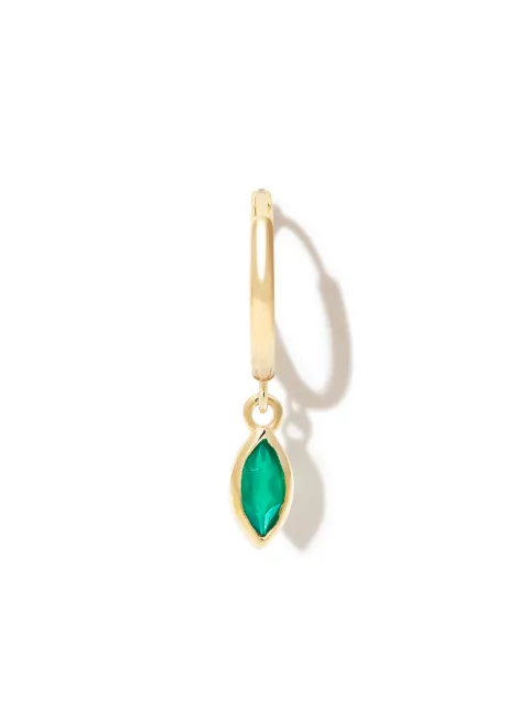 Loren Stewart aretes en oro amarillo de 14kt con ágata