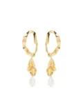 Sterling King gold-plated Inside Out pearl earrings