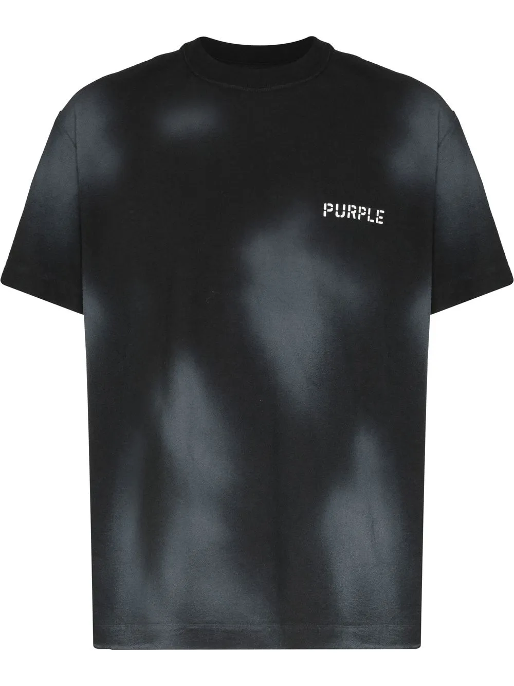 

Purple Brand playera con logo y efecto descolorido - Negro