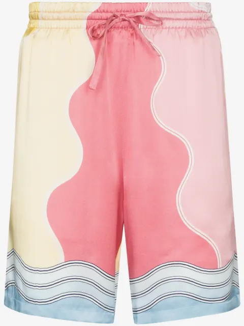 Casablanca Soleil Levant silk shorts