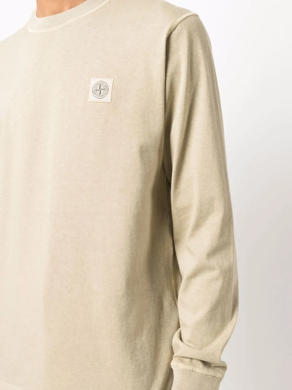 фото Stone island топ с длинными рукавами и нашивкой-логотипом