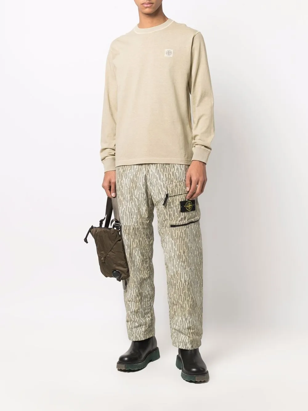 фото Stone island топ с длинными рукавами и нашивкой-логотипом