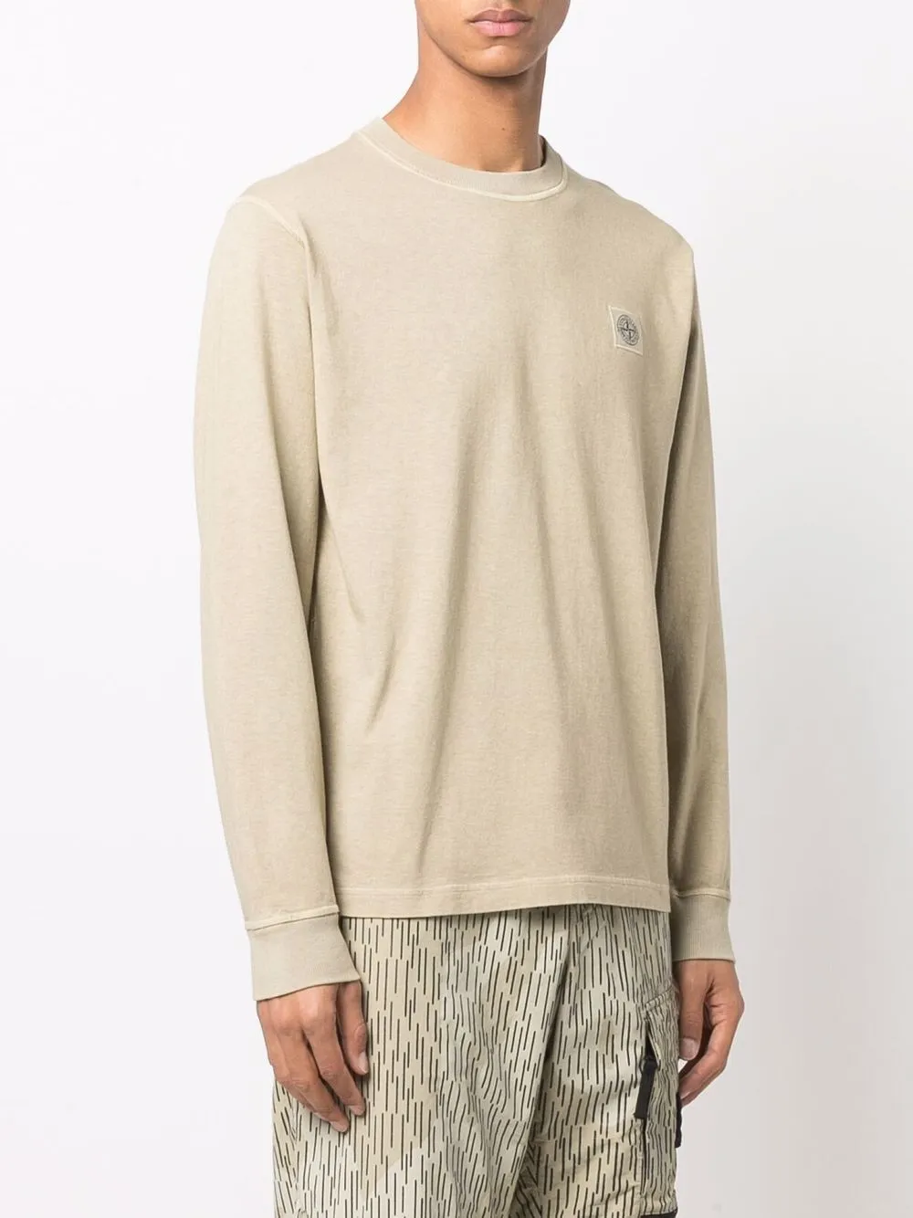 фото Stone island топ с длинными рукавами и нашивкой-логотипом