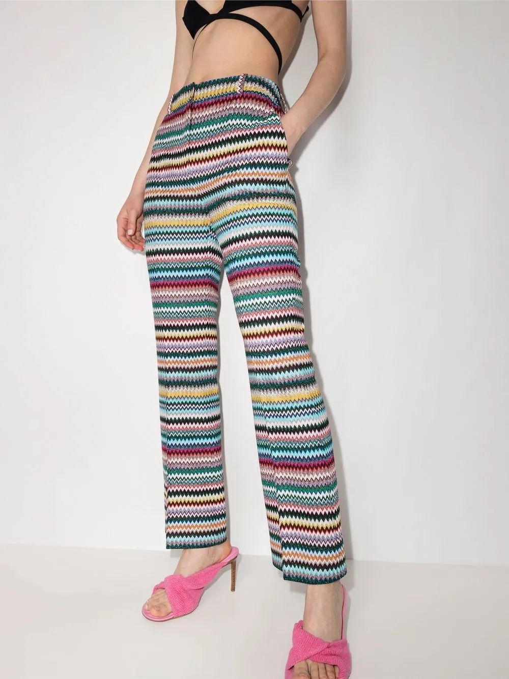 Image 2 of Missoni knit flared trousers