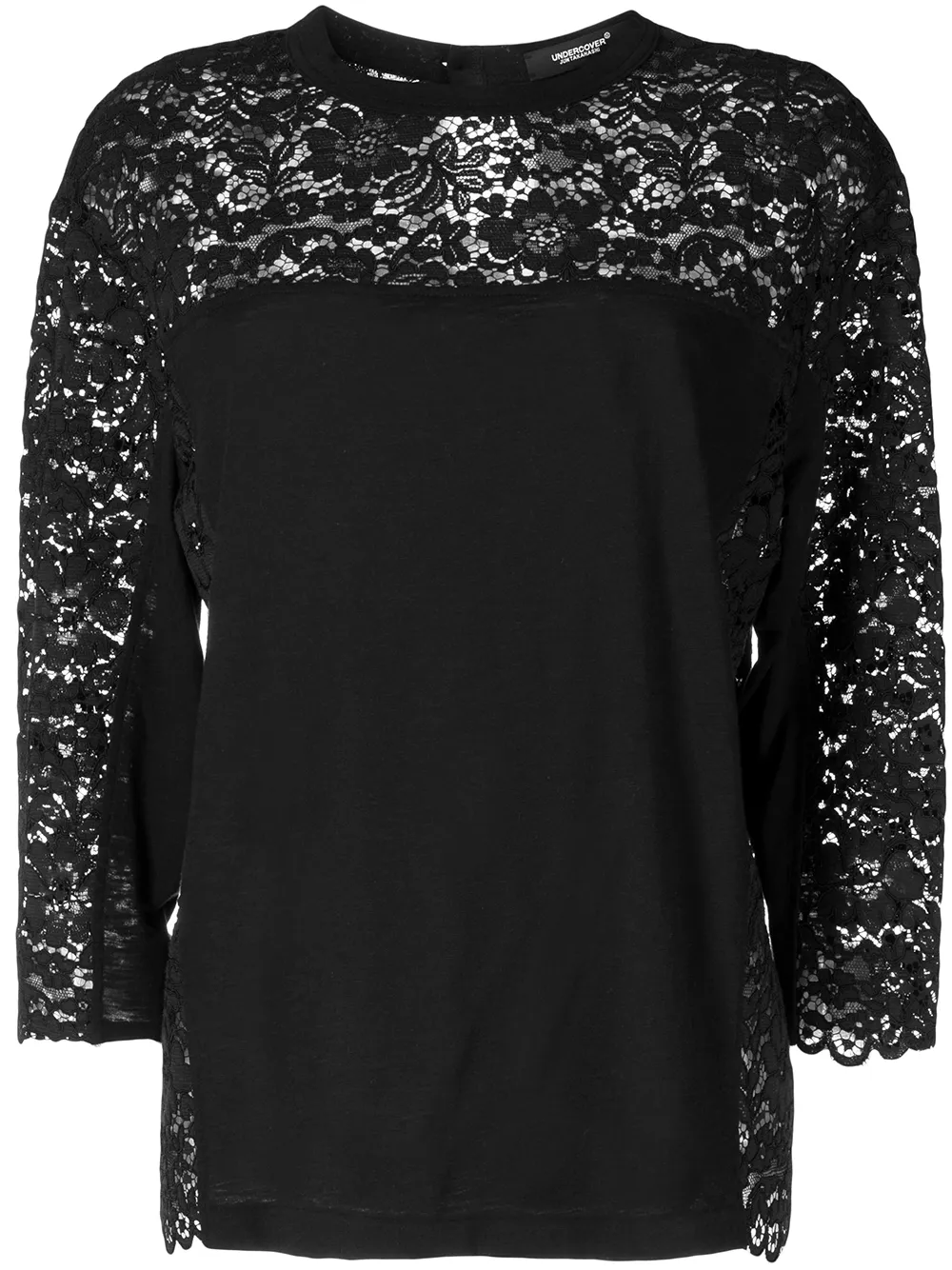 

Undercover top con detalle de encaje - Negro