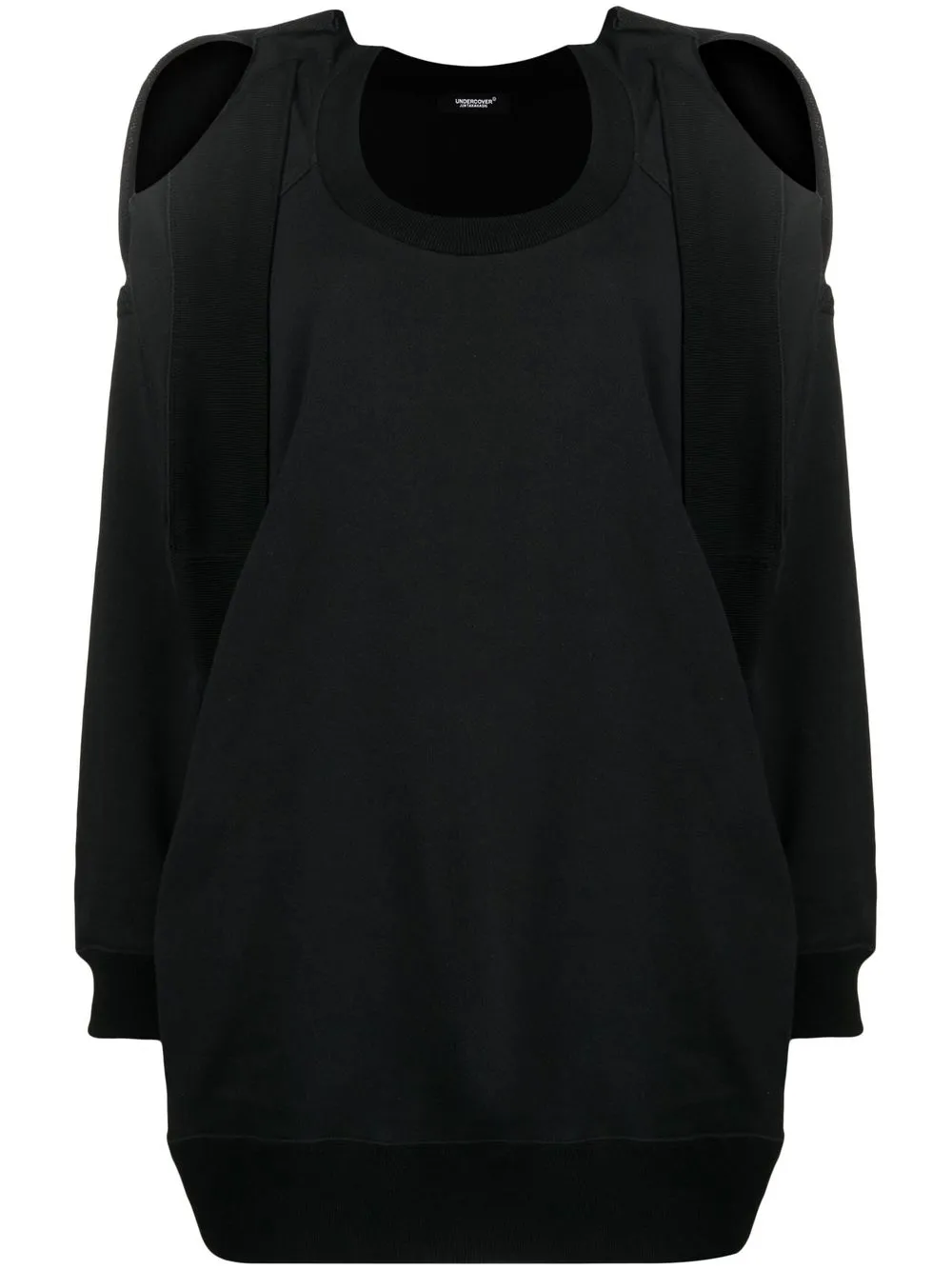 

Undercover sudadera oversize con detalles rasgados - Negro