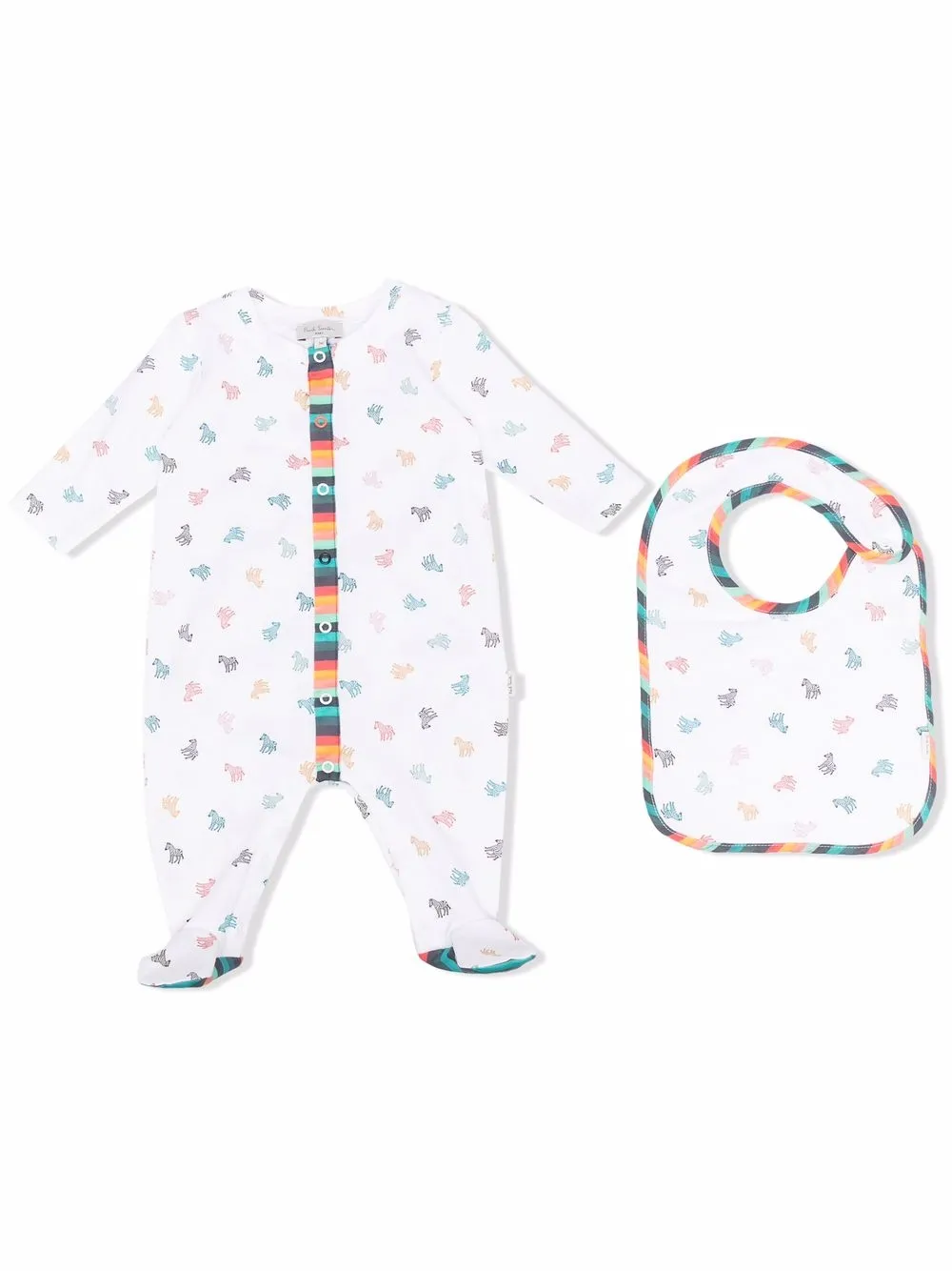 

Paul Smith Junior all-over zebra print pajamas - White
