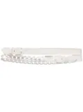 Alexander McQueen double-chain belt - White