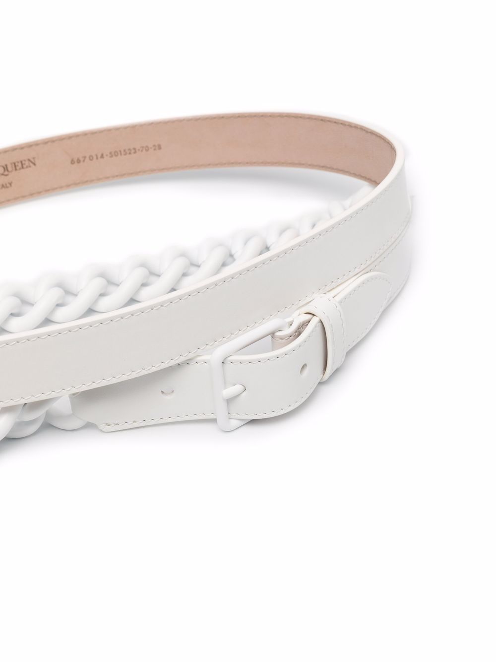 Alexander McQueen double-chain belt - White