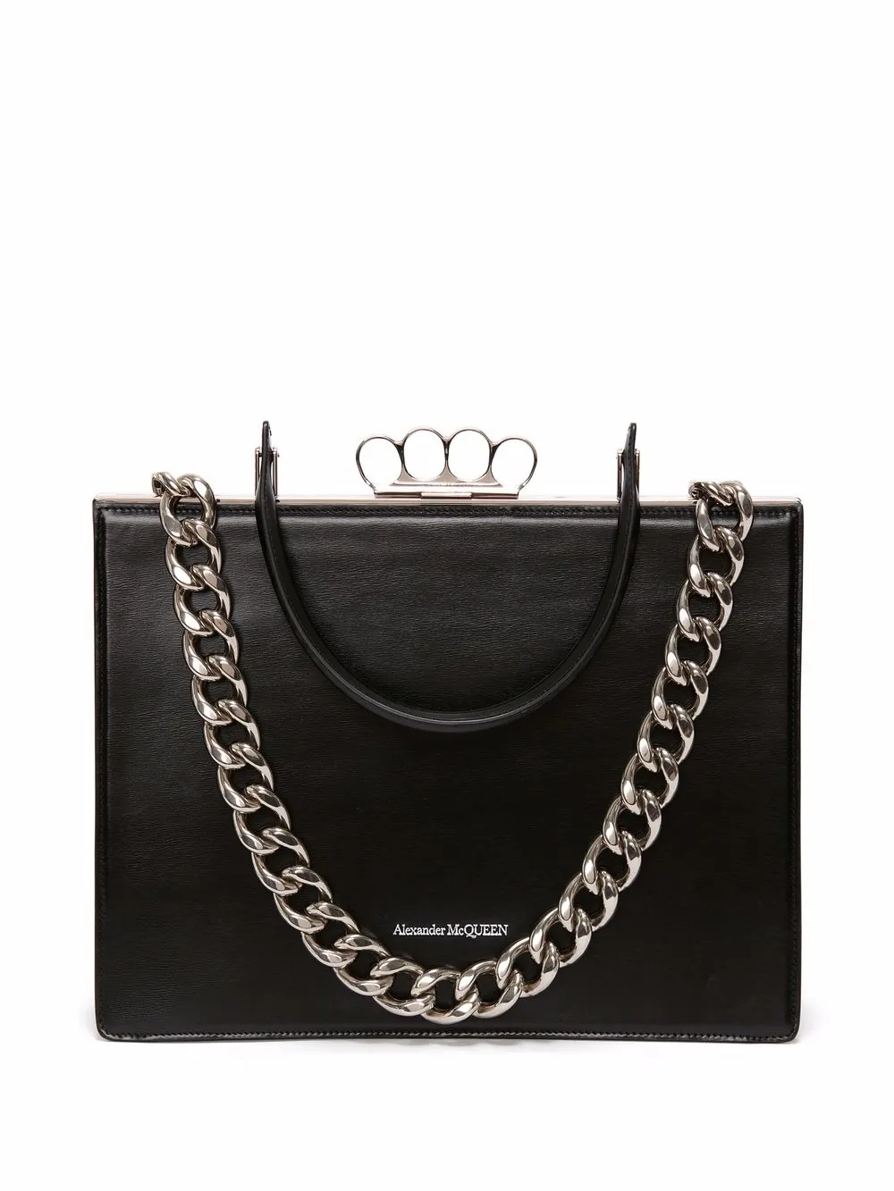 

Alexander McQueen tote con cuatro anillos - Negro