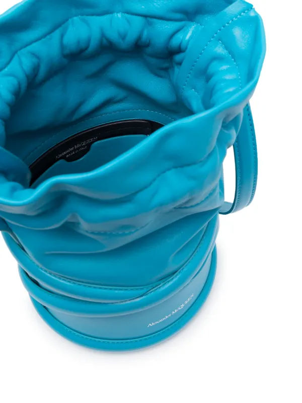 Alexander McQueen The Soft Curve Bucket Bag | Blue | FARFETCH