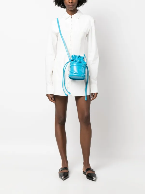 Alexander McQueen The Soft Curve バケットバッグ | ブルー