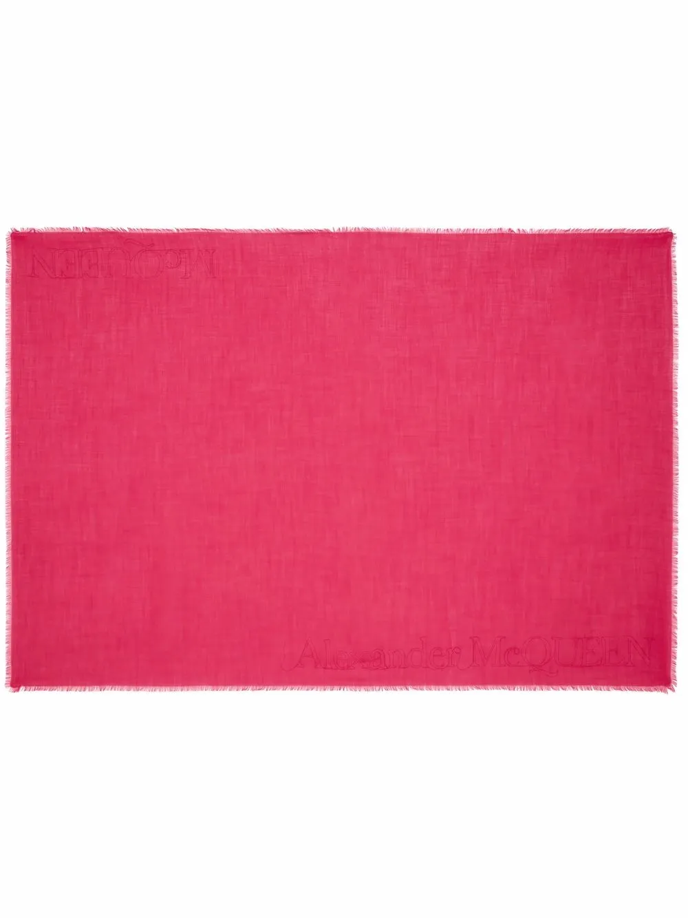 

Alexander McQueen frayed-hem-cashmere-shawl - Pink