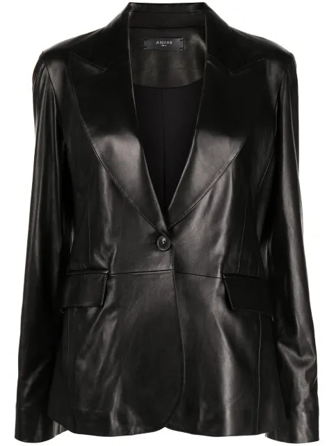 AMIRI single-breasted leather blazer