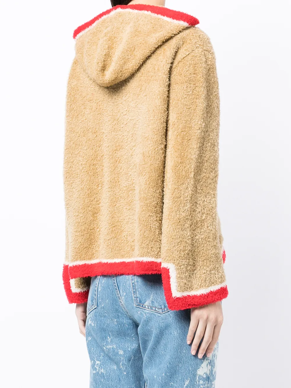 Undercover Textured Hooded Jacket In Brown