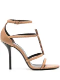 Saint Laurent 100mm Cassandra sandals - Brown