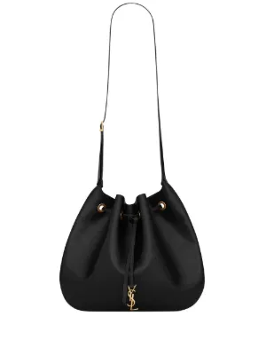 Large black store bucket bag