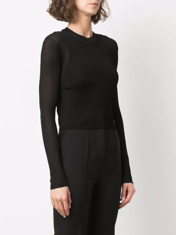 Saint Laurent Ribbed Knit Jumper Farfetch