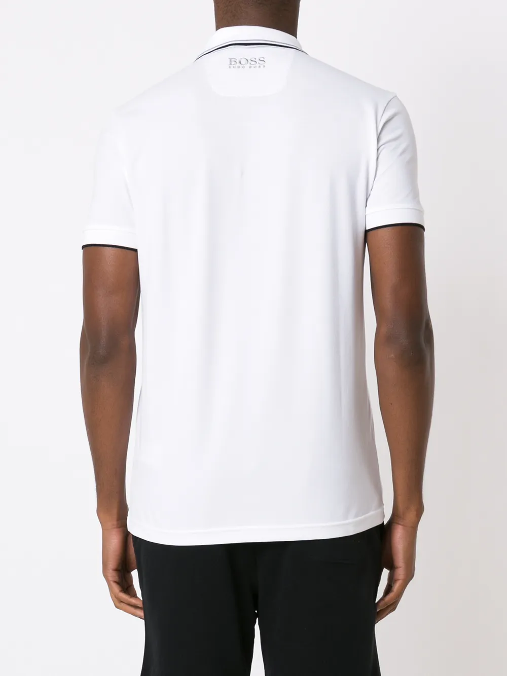 BOSS Poloshirt met geborduurd logo Wit