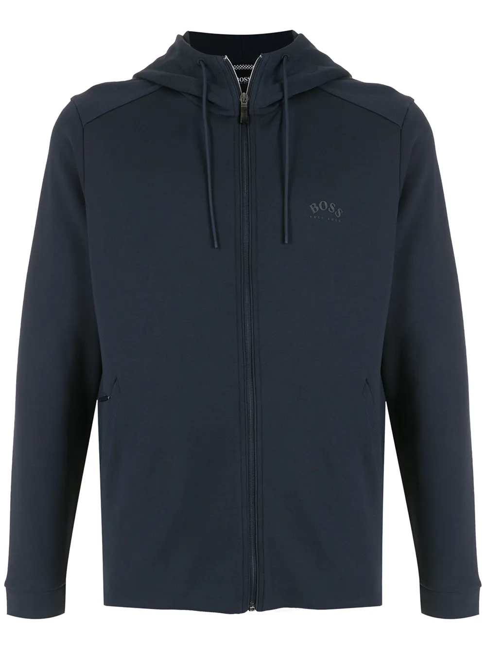 

BOSS logo-print hoodie - Blue