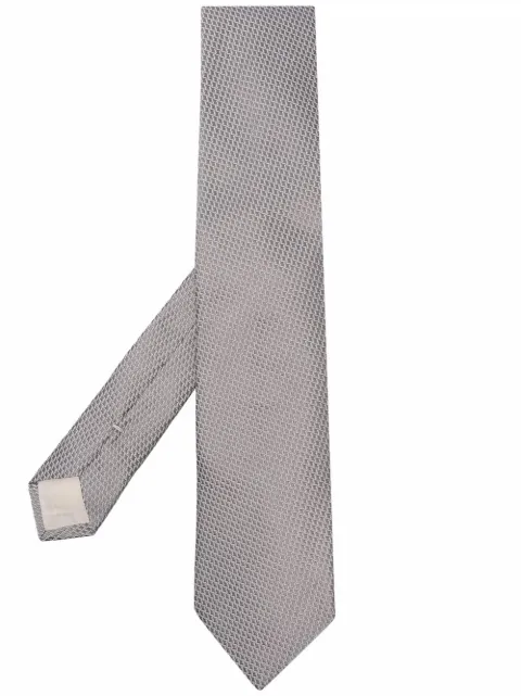 D4.0 textured silk tie