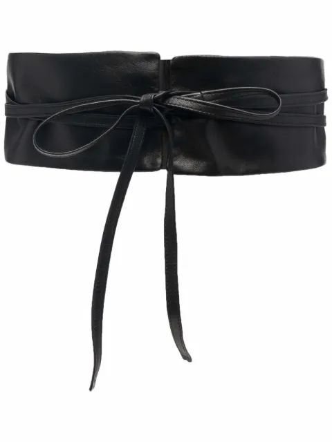 FURLING BY GIANI wide self-tie leather belt