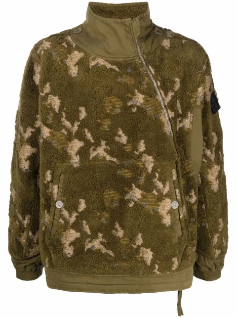 Stone Island Shadow Project off-centre zip jumper