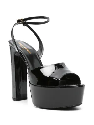 Saint Laurent ロゴ ウェッジ サンダル ブラック【人気商品】★ 楽天市場】サンローラン ウエッジの通販
