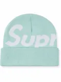 Supreme Big Logo knitted beanie - Blue