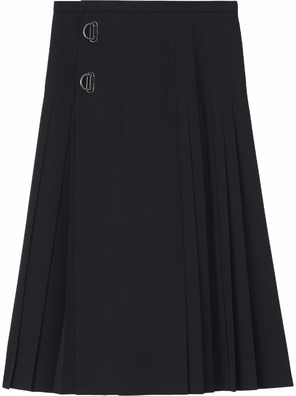 burberry black pleated skirt