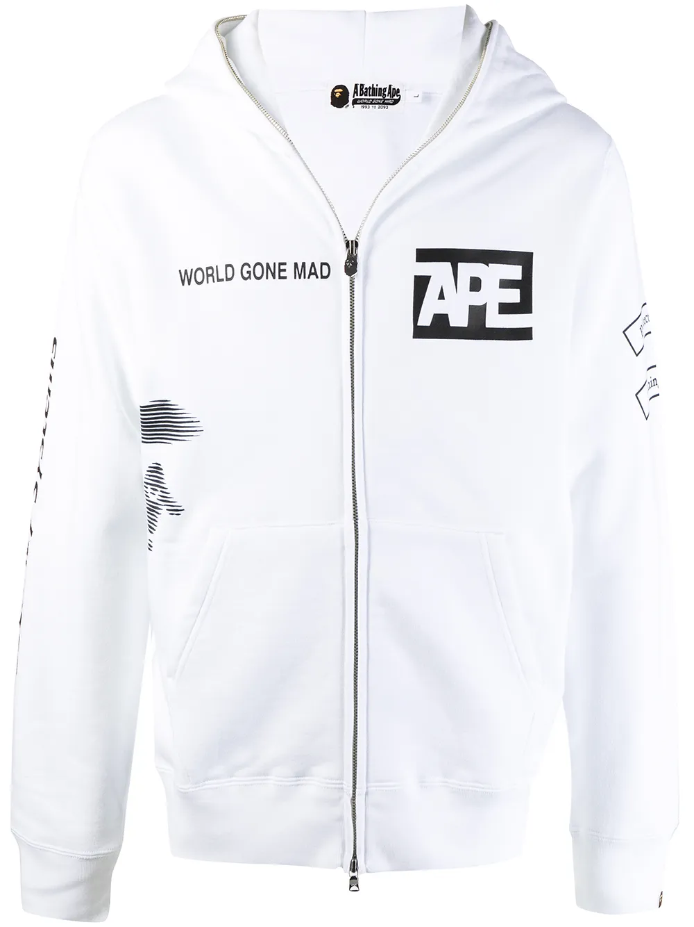 

A BATHING APE® hoodie con logo estampado - Blanco
