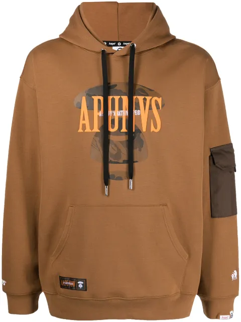 AAPE BY *A BATHING APE® logo-print panelled hoodie
