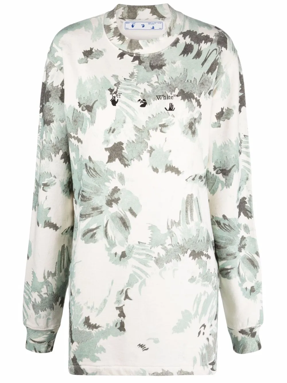 

Off-White vestido con estampado abstracto - Neutro