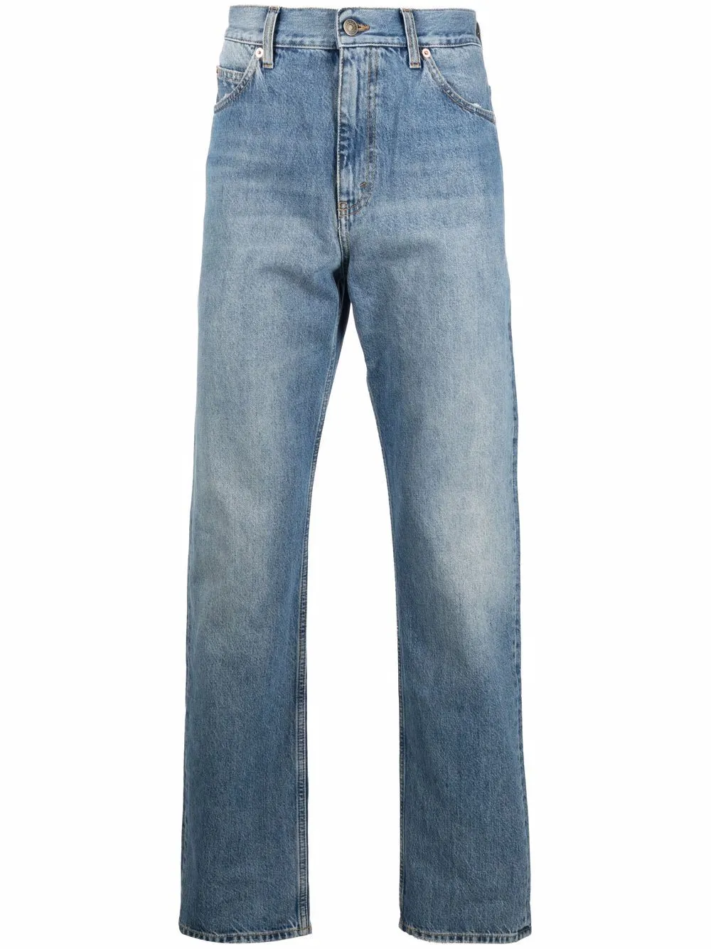 Horsebit straight-leg jeans
