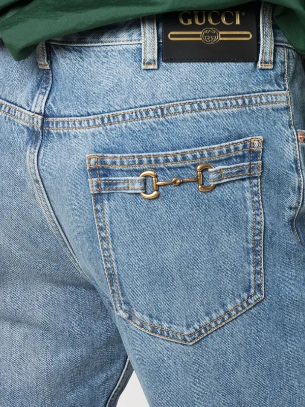 GUCCI ライトブルーストレートデニム Gucci ストレートジーンズ | ブルー | FARFETCH JP