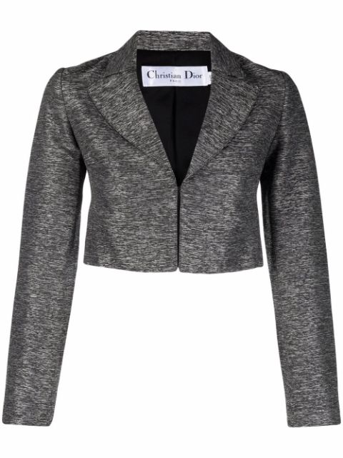 Christian Dior 2000s melange-effect cropped jacket Women