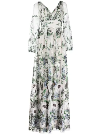 Marchesa notte long on sale empire line dress