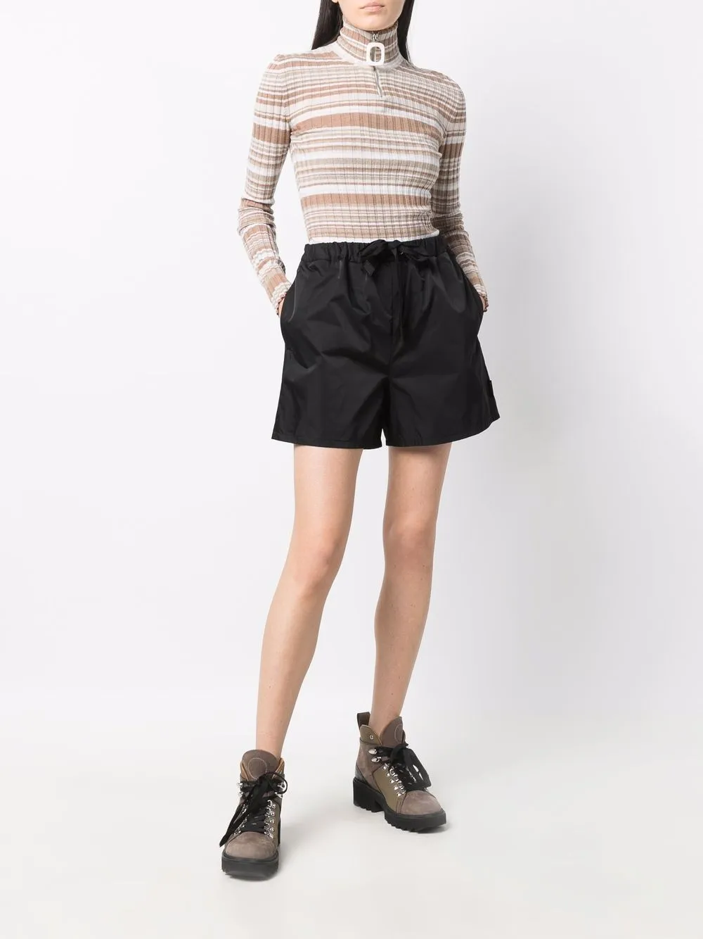 Moncler Shorts met trekkoord - Zwart