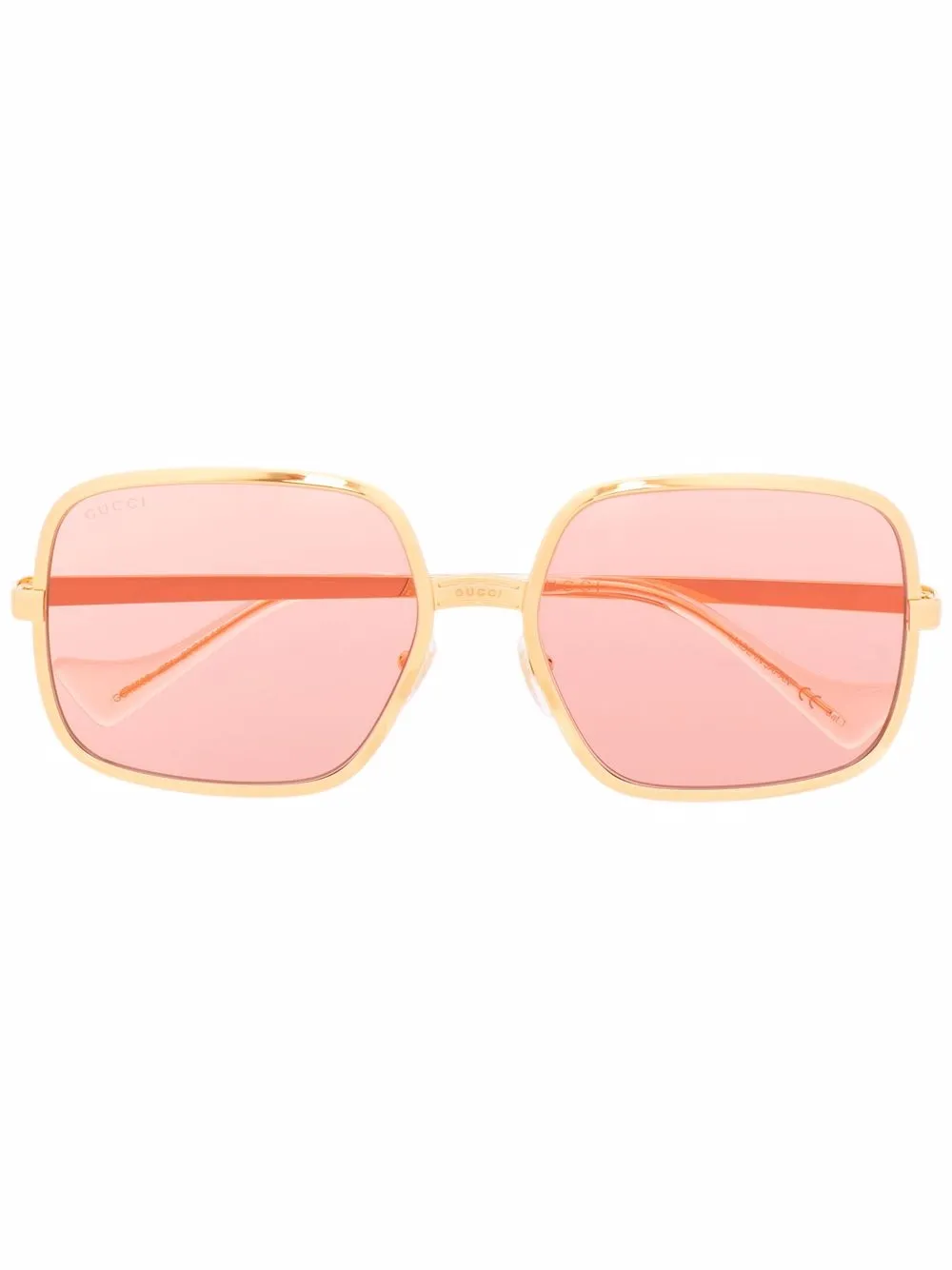 

Gucci Eyewear lentes de sol con armazón oversize - Dorado