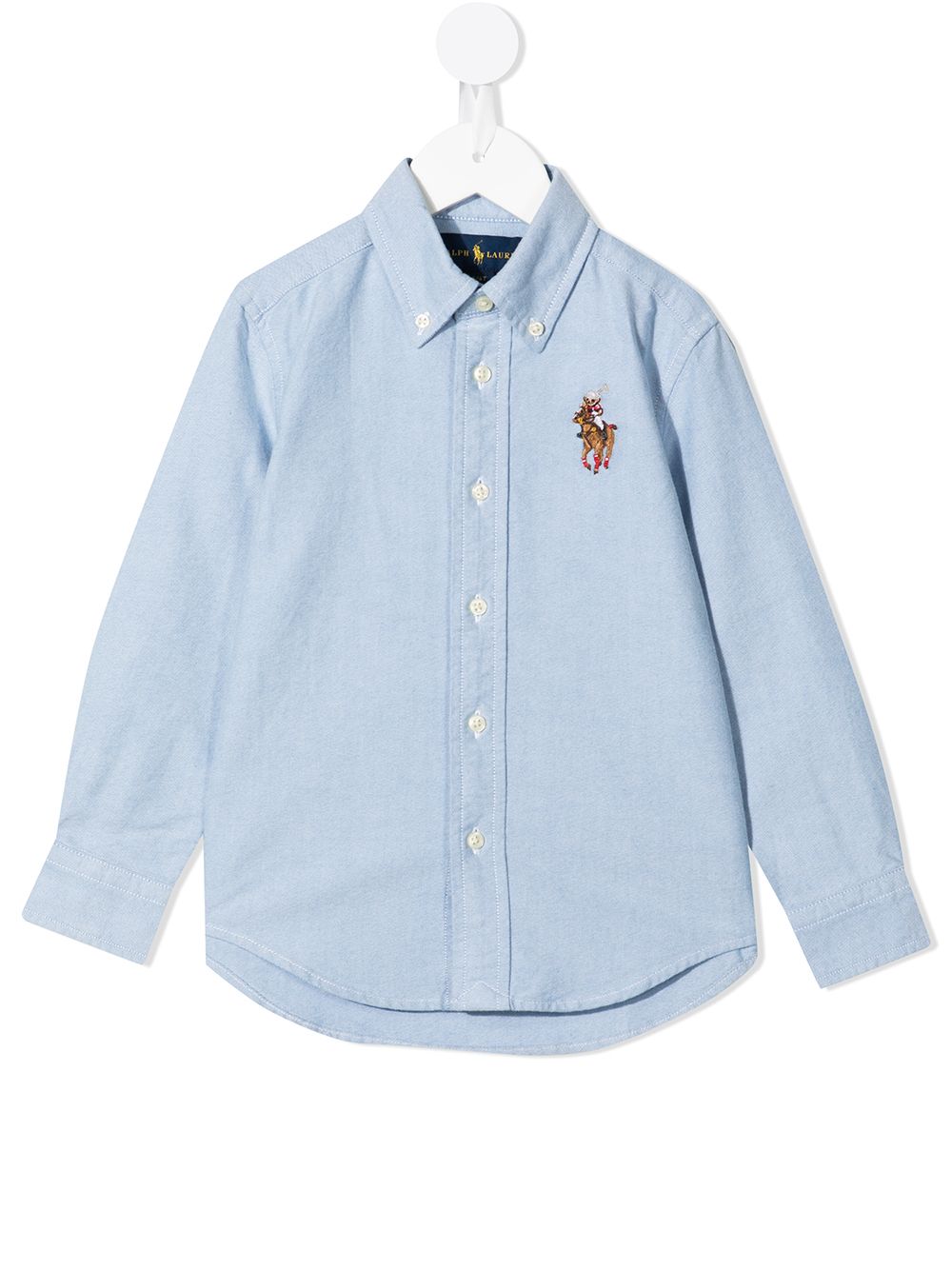 фото Ralph lauren kids рубашка с вышитым логотипом