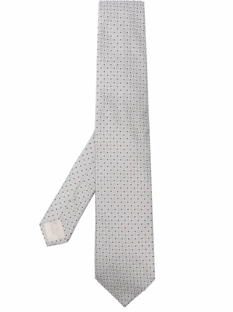 D4.0 embroidered-design silk tie