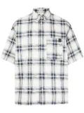 LOEWE check print shirt - Blue