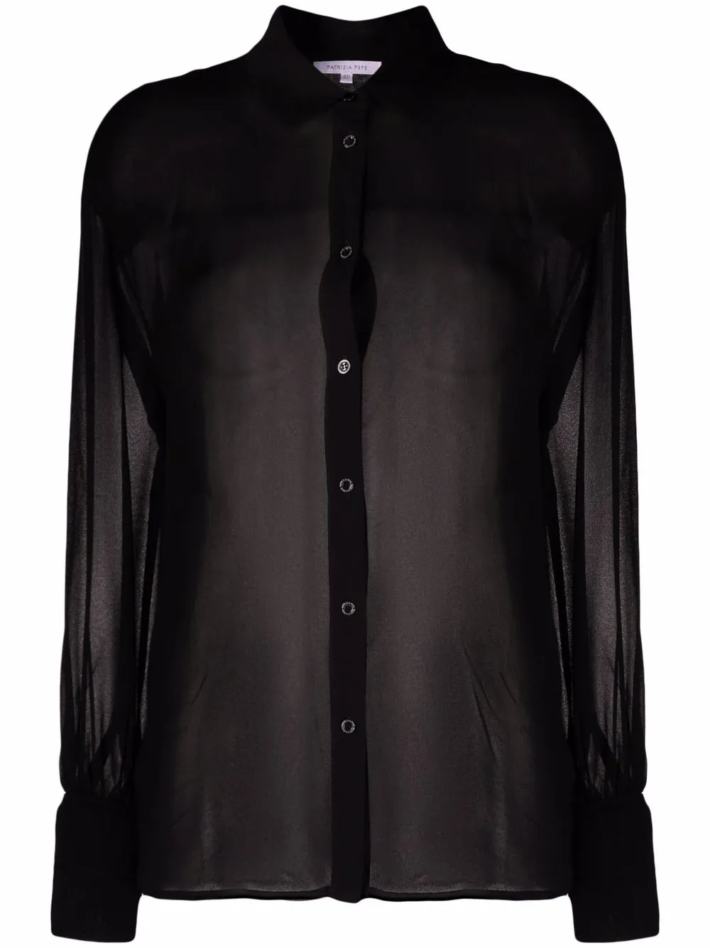 Patrizia Pepe полупрозрачная блузка с объемными рукавами