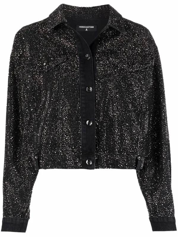 rhinestone studded denim jackets