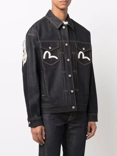 EVISU dragon-print Denim Jacket - Farfetch