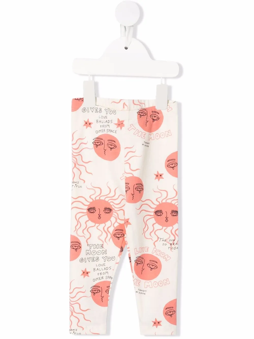 

Mini Rodini Moon and Sun-print organic cotton leggings - Pink