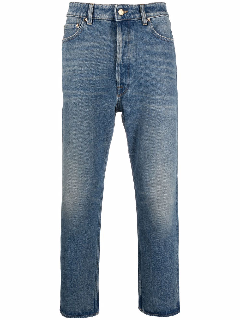 low-rise straight-leg jeans